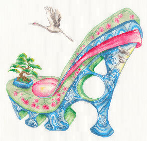 Bothy Threads Shoe Art Collection Osaka Spring - Cross Stitch Kit