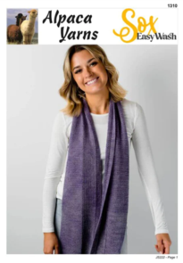 Alpaca Yarns 1310 Texture Scarf - Knitting Pattern / Kit