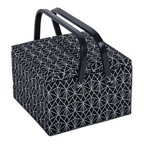 Hobby Gift Twin Lid Sewing Basket, Deco