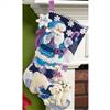 Bucilla Felt Stocking Applique Kit - Arctic Santa