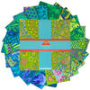 Free Spirit Kaffe Fassett Classics Plus 10" Charm Pack 42pc - Tidal