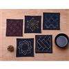 Olympus Sashiko Tsumugi Sampler Coasters Sumi Black
