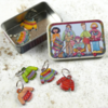 Emma Ball Jumper Stitch Markers in a  Knitter Tin (T140)