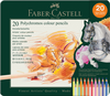 Faber-Castell Polychromos Pencil Tin of 20 New Colours