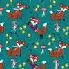 Michael Miller Fox Woods Teal Lil' Foxy