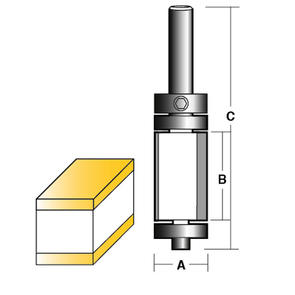 carbitool FLUSH TRIM BITS - DUAL BEARING
