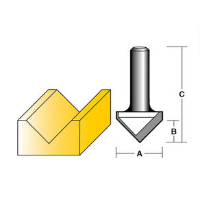 carbitool 90 Degree Vee Groove Bit