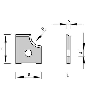 LEUCO RADIUS PROFILE KNIVES HW WITH 1 CUTTING RADIUS