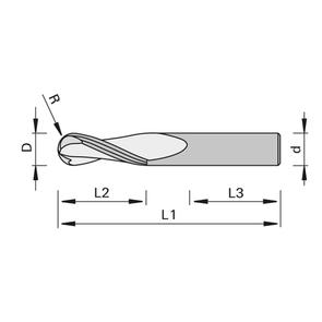 LEUCO SHANK BULLNOSE CUTTER