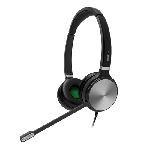 Wired Headset, Stereo, Noise-cancelling mic, Leather Ear Cushions, QD Functionality, RJ9 interface