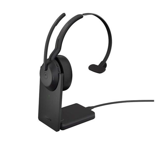 Evolve2 55 Mono Wireless (Bluetooth) Headset, MS, USB-A, Link390a, With Desk Stand