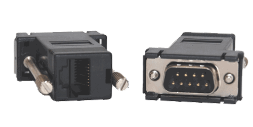 10 x DB9M to RJ45 straight serial adapter