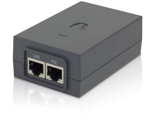 PoE Injector, Gigabit Ethernet, Passive 24V, 24W, Black