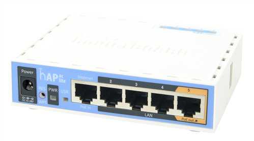 hAP ac Lite, 802.11ac WiFi, 5-Port Router