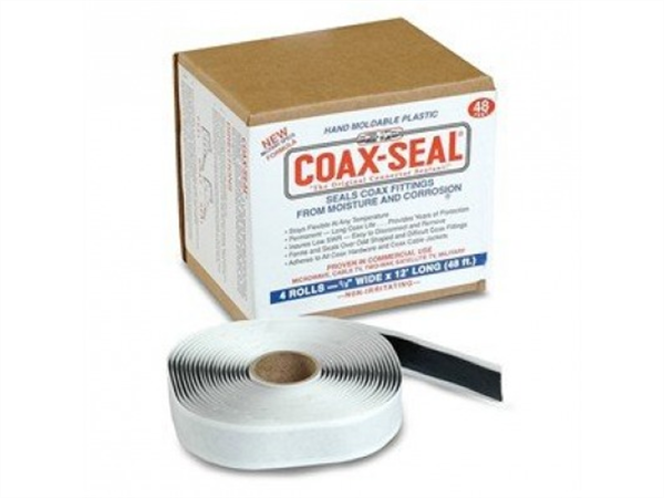 Coax Seal Hand Moldable Plastic Weatherproofing Tape Half Inch Wide (single roll)