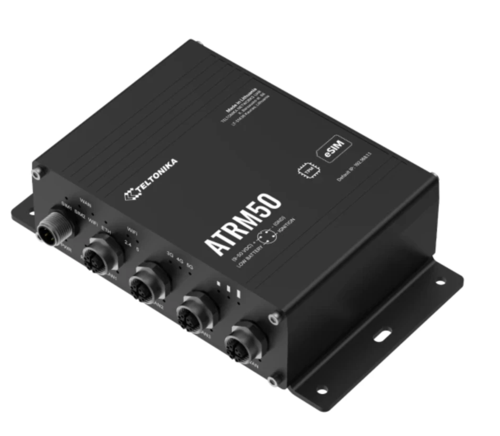 Rugged 5G router built for transportation, 4x M12 Gigabit Ethernet ports, M12 power input