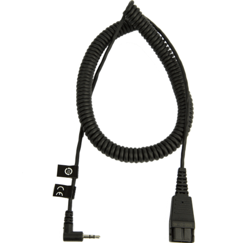 QD to 2.5mm Jack coiled cord, 2m