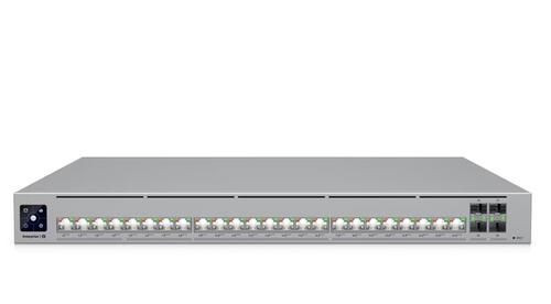 UniFi Switch Enterprise Campus 24S PoE, 24-port Layer 3 Etherlighting PoE+++ Stacking Switch with 10 GbE RJ45 and 25G SFP28