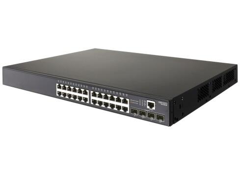 24-Port Gigabit L2+/L3 Lite Managed PoE+ Switch, 4 SFP, 802.3af/at PoE