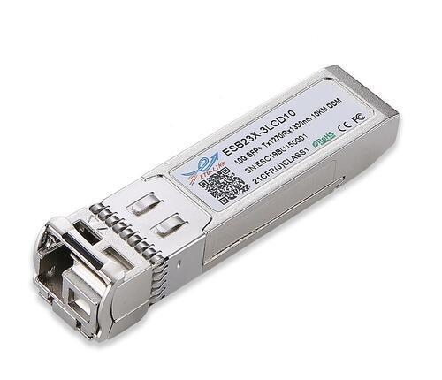 10 GbE SFP+ module, TX1330/RX1270nm, 10KM, DDM, Cisco Compatible