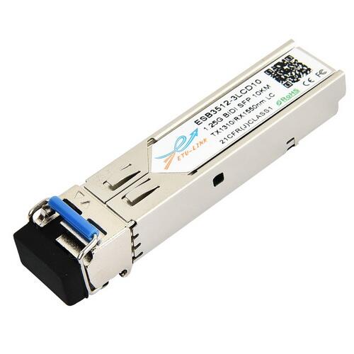 Gigabit Bi-directional SFP module, TX1310/RX1550nm, Single-mode, 10KM, Industrial