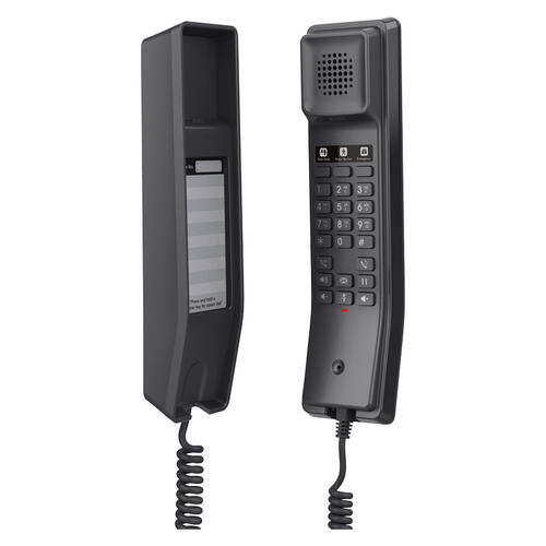 Compact Hotel SIP IP Phone with WiFi - Black