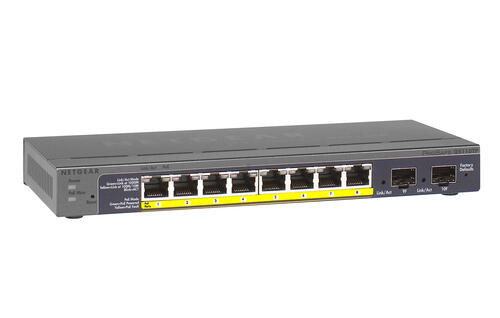 8-Port Gigabit PoE+ Managed Ethernet Switch, 2 SFP, Insight Managable