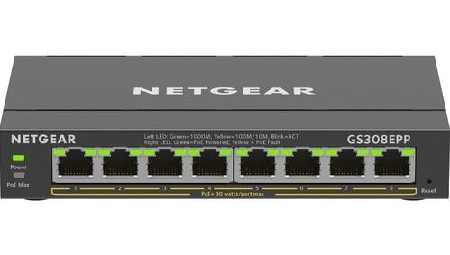 8-Port Gigabit PoE Smart Switch, 802.3at/af PoE, 123W