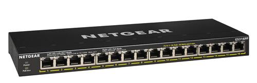 16-Port Gigabit Ethernet Unmanaged Desktop Switch, 16 x PoE+ ports, 183W Total PoE
