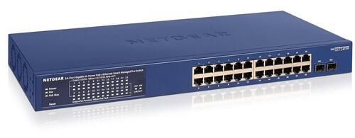 24-Port Gigabit Managed PoE Switch, 2 SFP, 802.3at PoE+, 380W, Insight