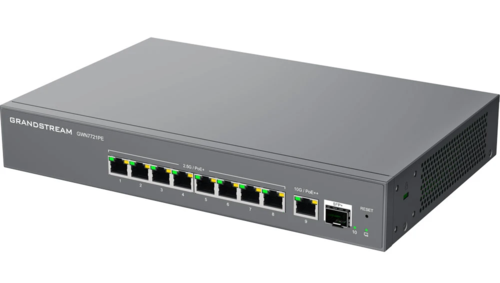10-Port 10Gbe/2.5GbE Layer 2-Lite Managed Ethernet PoE++ Switch, 802.3af/at/bt, 8x 2.5GigE PoE+ 802.3af/at, 1x 10GbE PoE++ 802.3bt, 1 x SFP+