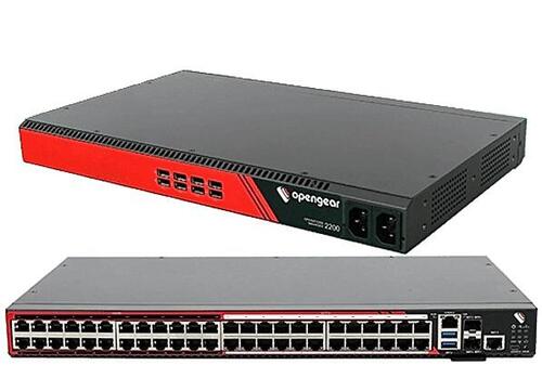 Lighthouse Service Portal Enabled Operations Manager, Console Server + Automation, 24 selectable serial ports + 24x 1GbE switch, 10GbE SFP+