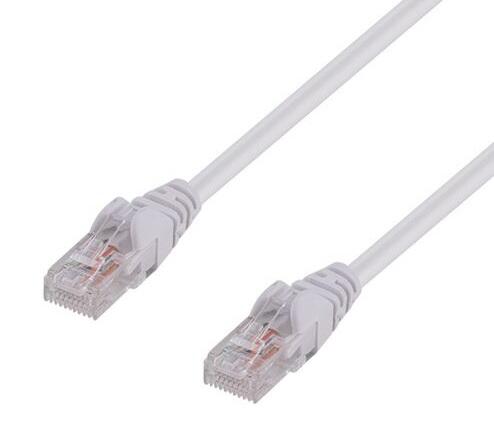 0.5m Cat6 White UTP Patch Lead (T568A) 250MHz Slimline Snagless