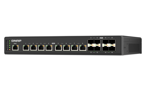 16-Port Industrial 10G Managed Ethernet Switch, 8x 10GbE SFP+, 8 x 10GbE RJ45