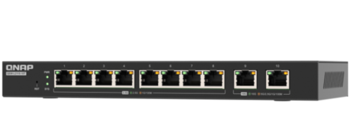 10-Port Ethernet Switch, 2x 10GbE Multi-Gig RJ45 Ports (10G/5G/2.5G/1G/100M), 8x 2.5GbE RJ45