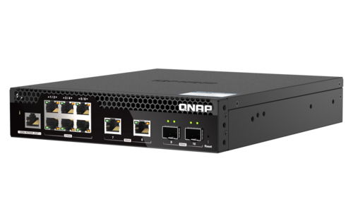 10-Port 10G Managed Ethernet Switch, 6x 2.5GbE RJ45 Ports, 2x 10GbE SFP+ Ports, 2x 10GbE RJ45 Ports