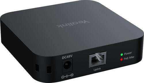 4-port Gigabit PoE+ Wwitch, 90W PoE (E2 model with support for CM20 microphone and CS10 speaker)