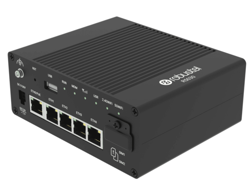 Industrial Dual-SIM 5G Router, 5x LAN, Wi-Fi 6, GNSS, PoE or DC Powered
