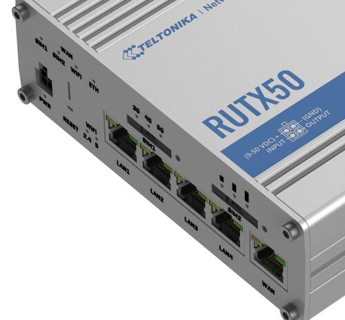 5G Cellular & UFB Router, with 5x GigE, 802.11ac WiFi, Dual SIM