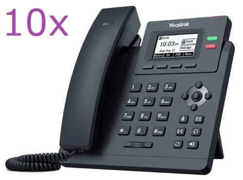 10 pack of IP Phone, Dual Ethernet, 132x64 backlit LCD Screen, PoE
