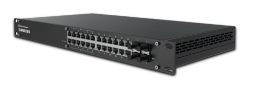 24-Port Managed PoE Switch, 24x 1GbE, 4x SFP, 12x PoE+ ports, 300W PoE Power Budget