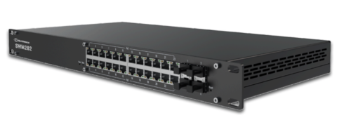 24-Port Managed Switch, 24x 1GbE, 4x SFP, 24x PoE+ ports, 300W PoE Power Budget