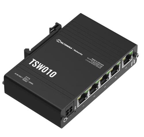 5-Port Ethernet Switch, integrated DIN mounting