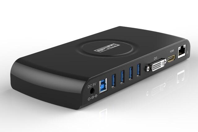 STLab USB 3.0 Docking Station, HDMI, DVI, Gig Ethernet, Audio