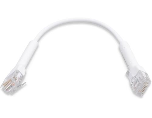 UniFi 10cm RJ45 patch cable with both ends bendable, white