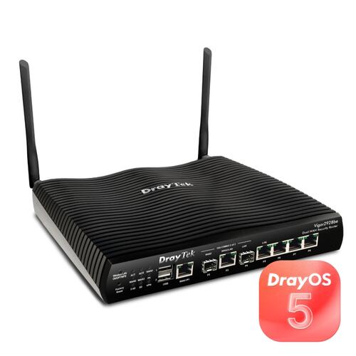 10GigE, Multi-WAN Router with Wi-Fi 7, Firewall, CSM, QoS, 50 VPN tunnels, Supports VigorACS 3