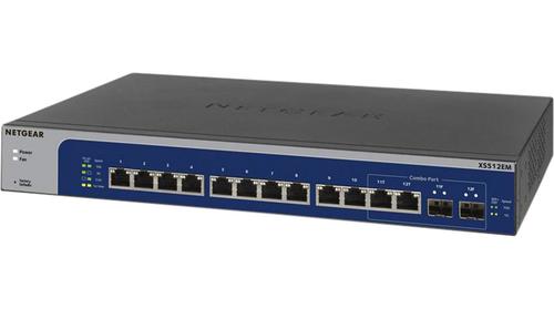 12-port 10GigE Managed Switch 12x RJ45 copper ports, 2x SFP+
