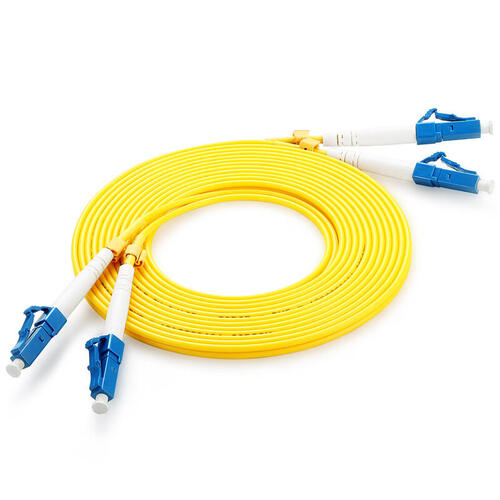 Fibre Optic Duplex Patch Cord 9/125µm Single-mode OS2, LC-LC, 3m, Yellow