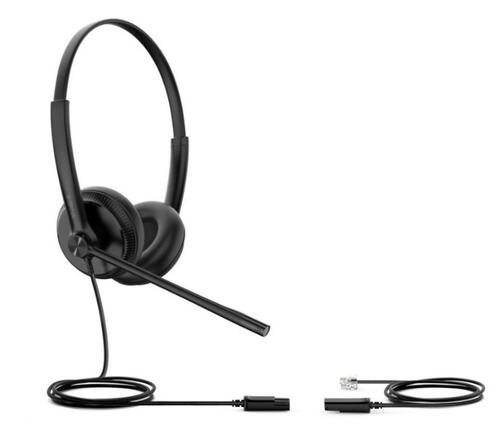 Wideband Stereo Headset with QD to RJ9 connector, with leatherette ear cushions