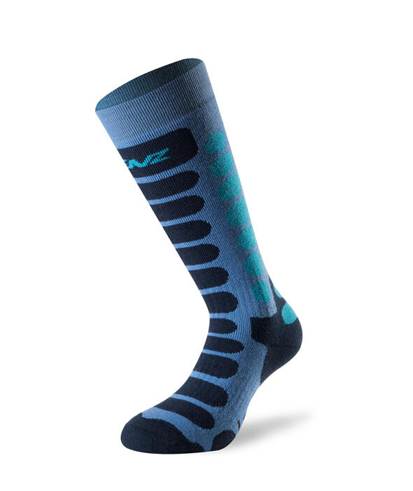 Lenz Skiing 1.0 Kids Socks - Blue/Dark Blue